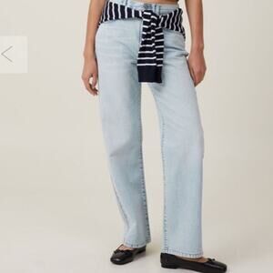 Cotton:On Loose Straight Light Wash Denim Jean - Size 2 - Preowned